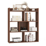 7 Cube Open Back Bookshelf with Anti-Tip Safety Features