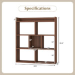 7 Cube Open Back Bookshelf with Anti-Tip Safety Features