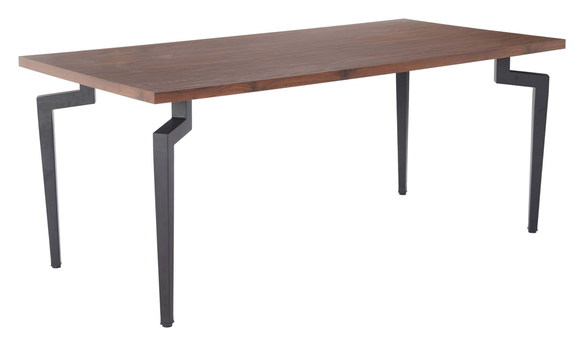Modern Rectangular Dining Table with Steel Base and Wood Top 1 Modern Rectangular Dining Table with Steel Base and Wood Top
