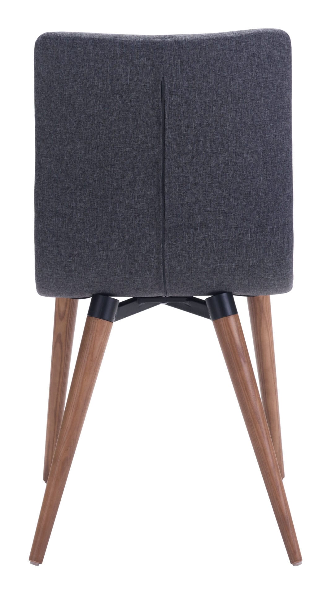 Mid-Century Modern Gray Dining Chair with Walnut Wood Legs (Set of 2) 5 Mid-Century Modern Gray Dining Chair with Walnut Wood Legs (Set of 2) - Image 5