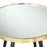 Gold & Black Round Side Table with Mirror Top 14 Gold & Black Round Side Table with Mirror Top