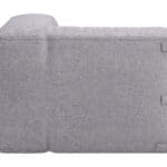 Gray Weather-Resistant Outdoor Corner Chair with Washable Cushion Cover