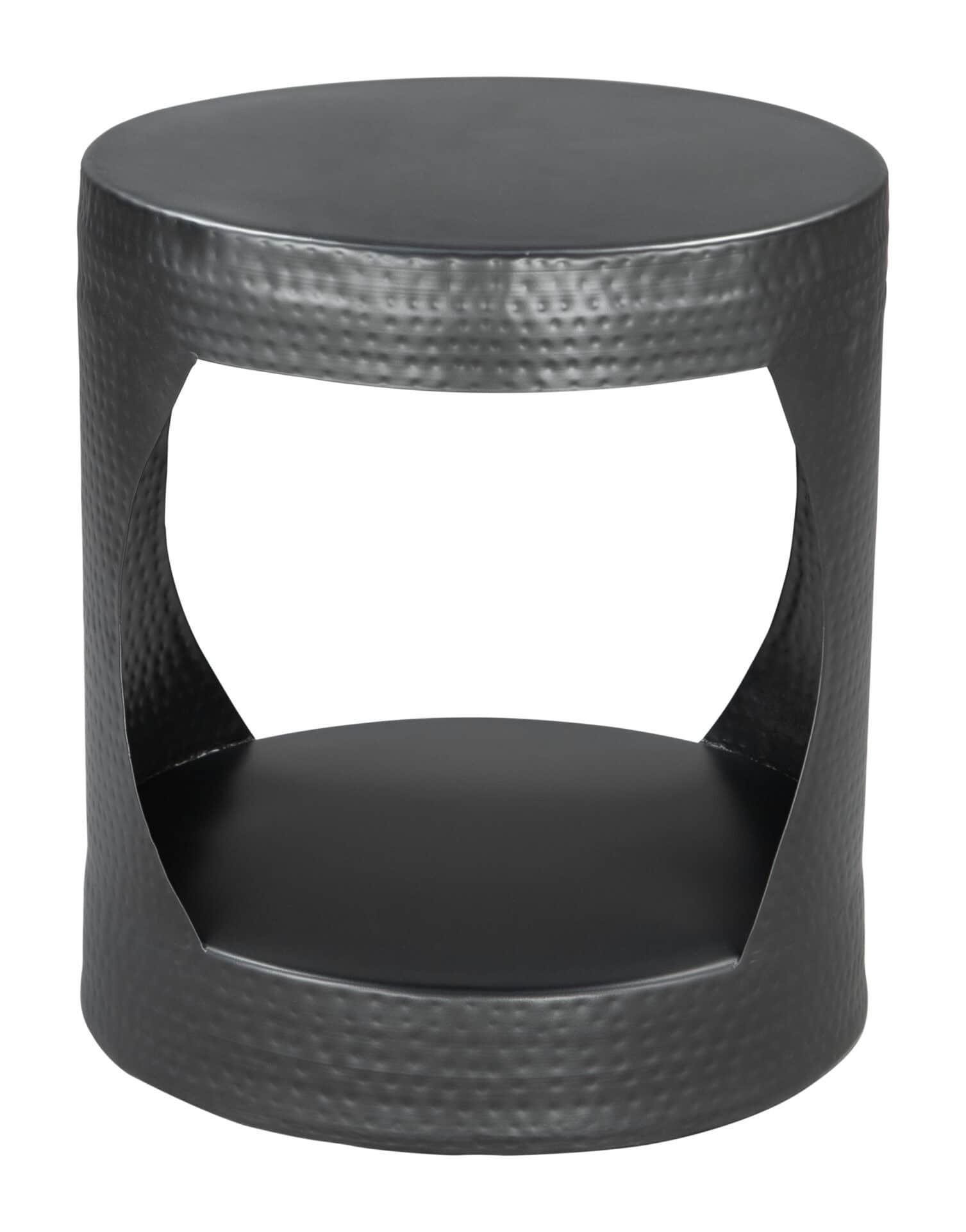 Minimalist Black Steel Round Side Table with Scratch-Resistant Feet 4 Minimalist Black Steel Round Side Table with Scratch-Resistant Feet - Image 4