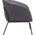 Boho Chic Faux Leather Accent Chair with Steel Legs Vintage Gray 14 Boho Chic Faux Leather Accent Chair with Steel Legs Vintage Gray