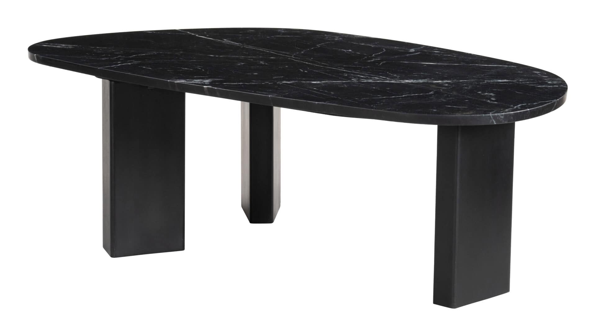 Black Marble Top Coffee Table with Minimalist Design and Durability 4 Black Marble Top Coffee Table with Minimalist Design and Durability - Image 4