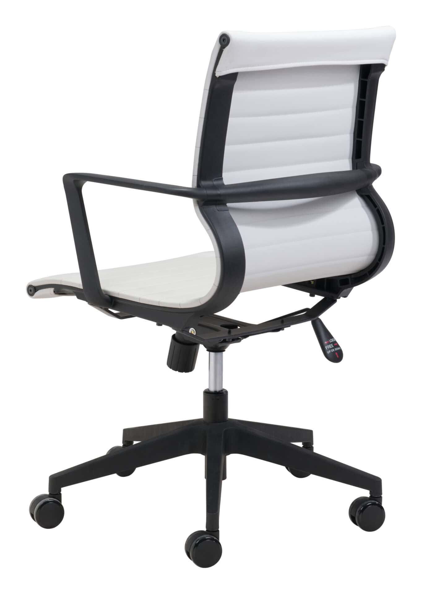Modern Mid-Century Office Chair with Faux Leather and Adjustable Height 6 Modern Mid-Century Office Chair with Faux Leather and Adjustable Height - Image 6