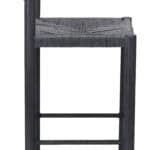 Modern Black Aluminum Barstool for Outdoor Spaces (Set of 2)