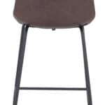 Brown Faux Leather Counter Stool with Black Steel Legs 15 Brown Faux Leather Counter Stool with Black Steel Legs
