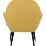 Yellow Velvet Boho Accent Chair with Powder Coated Steel Legs 13 Yellow Velvet Boho Accent Chair with Powder Coated Steel Legs