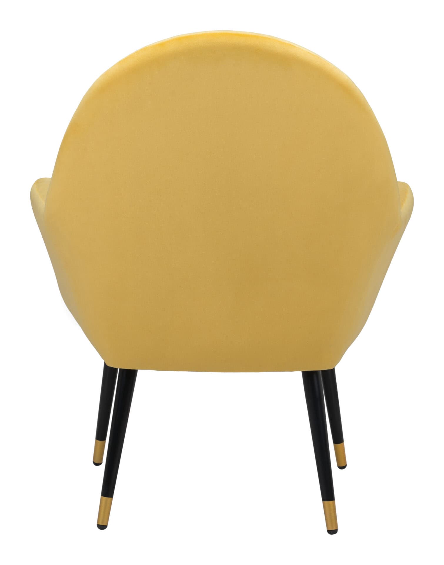 Yellow Velvet Boho Accent Chair with Powder Coated Steel Legs 5 Yellow Velvet Boho Accent Chair with Powder Coated Steel Legs - Image 5