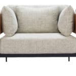 Industrial Gray Armchair with Steel Frame and Fabric Cushions 14 Industrial Gray Armchair with Steel Frame and Fabric Cushions