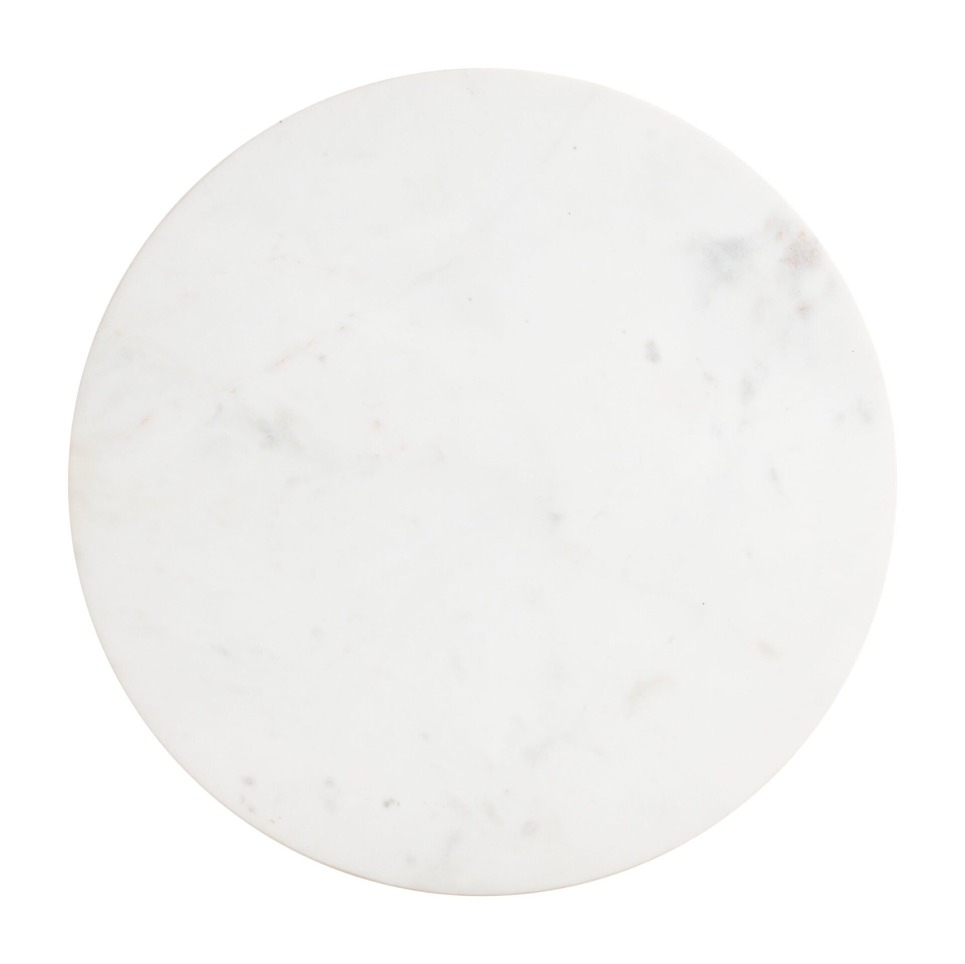 Round White Marble Side Table with Natural Wood Frame 5 Round White Marble Side Table with Natural Wood Frame - Image 5