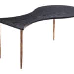 Black and Bronze Coffee Table Set with Steel Frame (2-Piece)