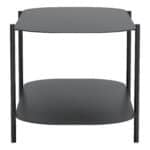 Modern Black Oval Coffee Table with Two-Tier Shelves 9 Modern Black Oval Coffee Table with Two-Tier Shelves
