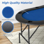 8 Player Foldable Poker Table with Cup Holders and Armrests 27 8 Player Foldable Poker Table with Cup Holders and Armrests