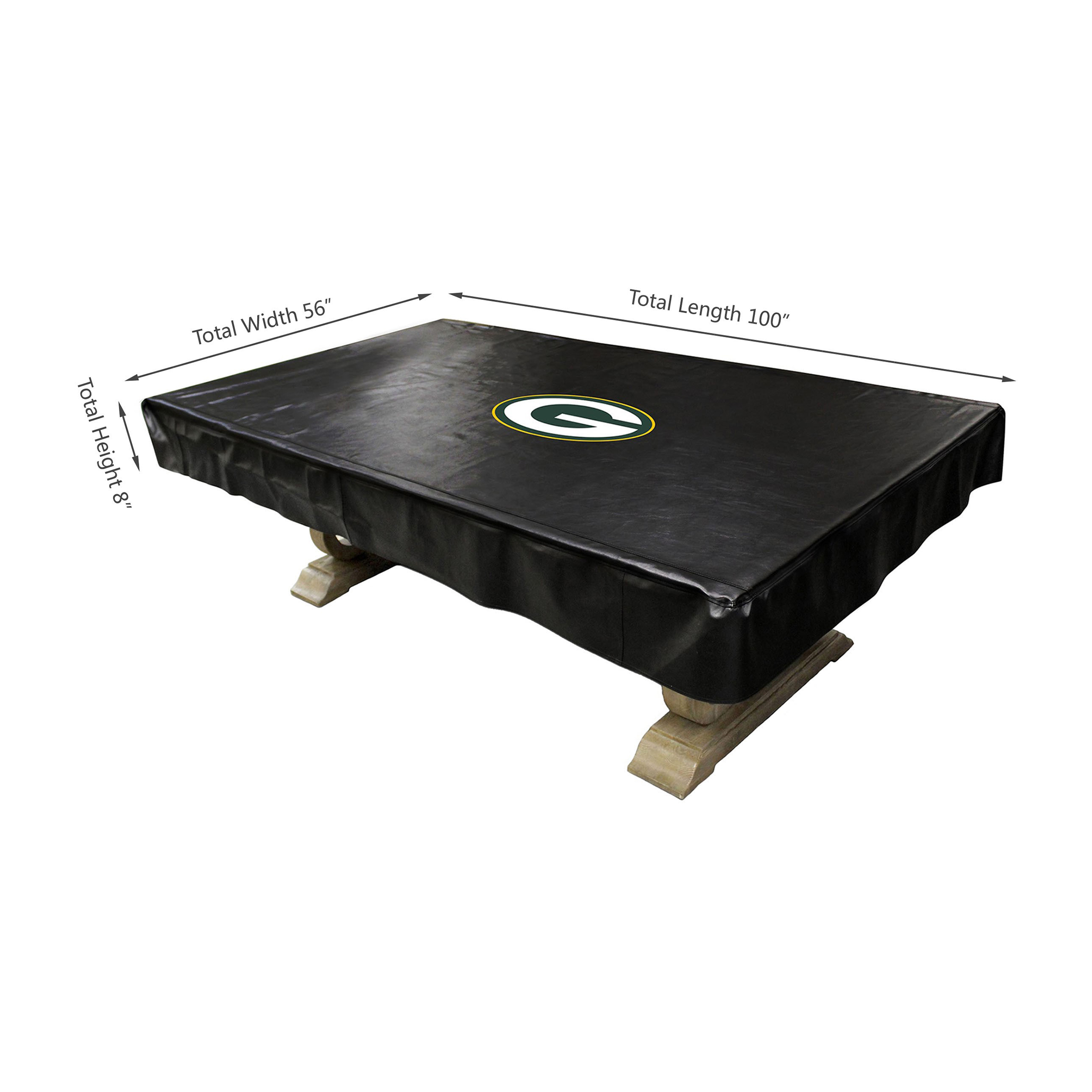 packers 8 foot naugahyde billiard table cover