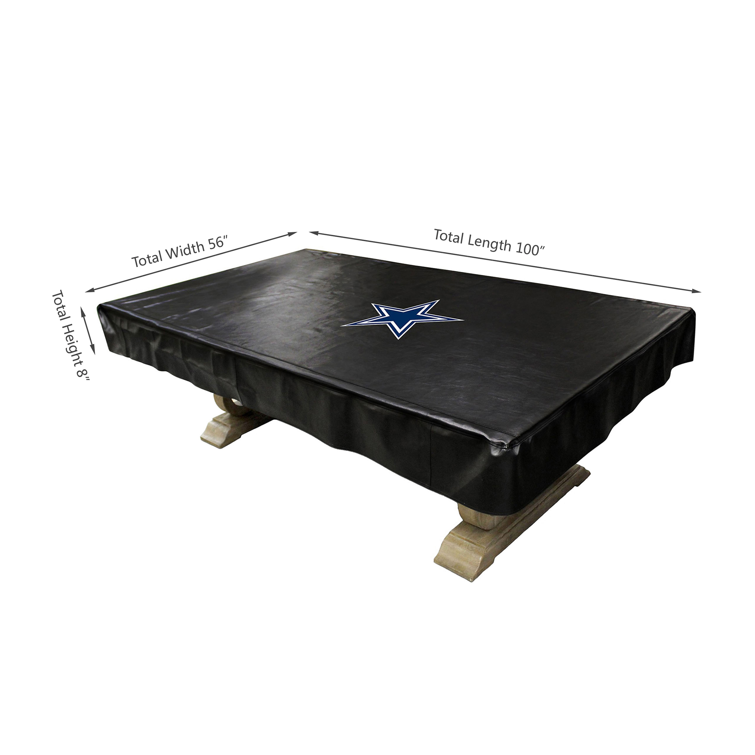 dallas cowboys 8 foot naugahyde billiard table cover
