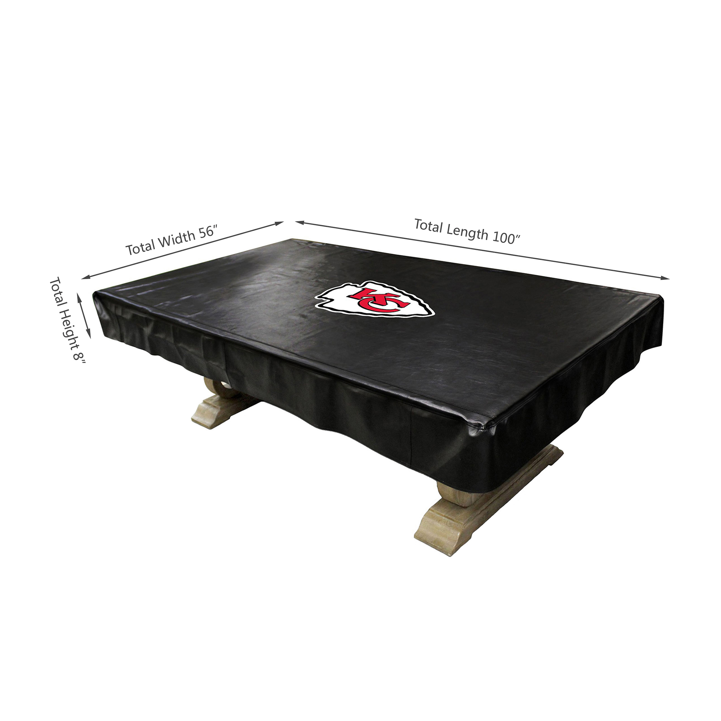 kansas city chiefs 8 foot billiard table cover