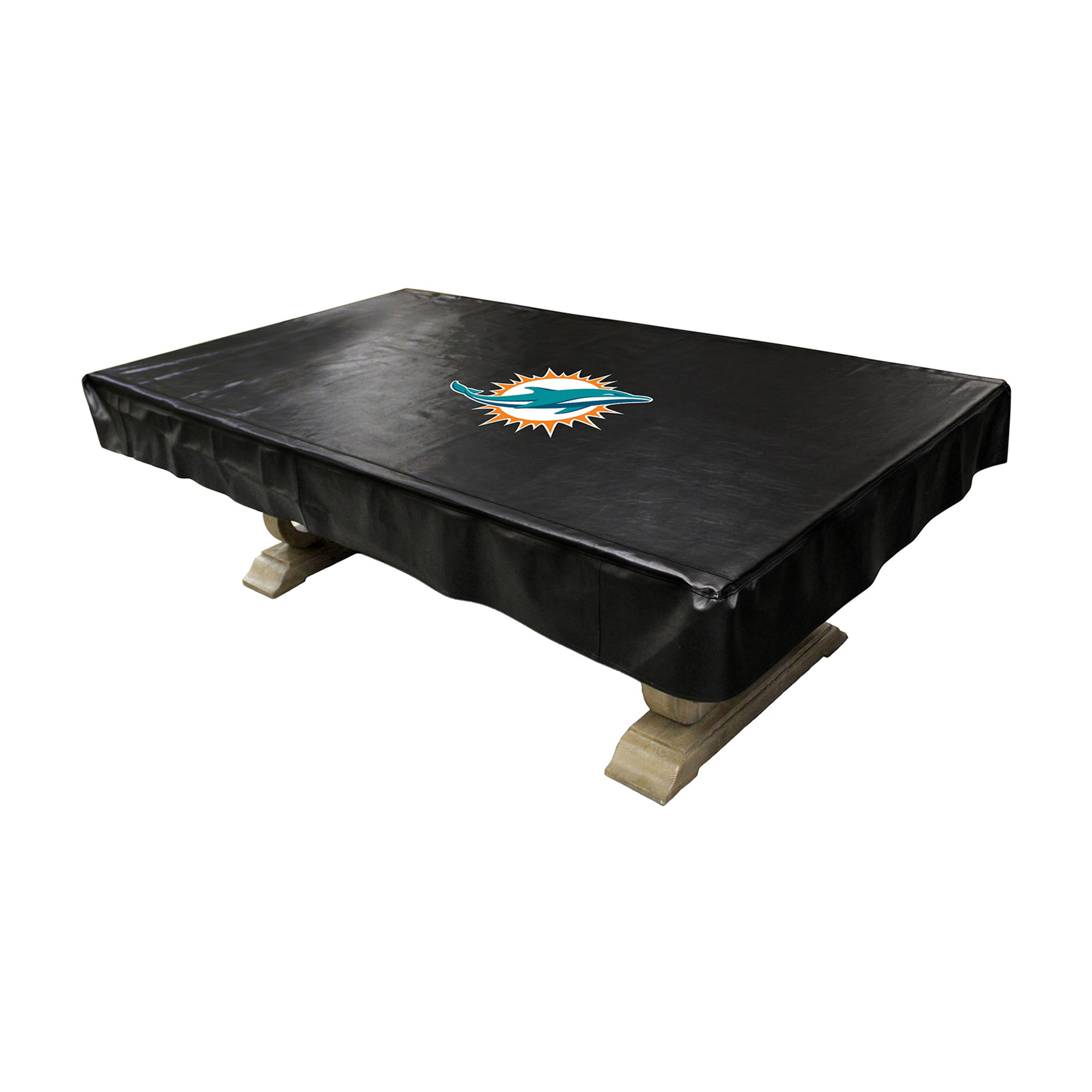 miami dolphins 8' billiard table cover naugahyde officially licensed