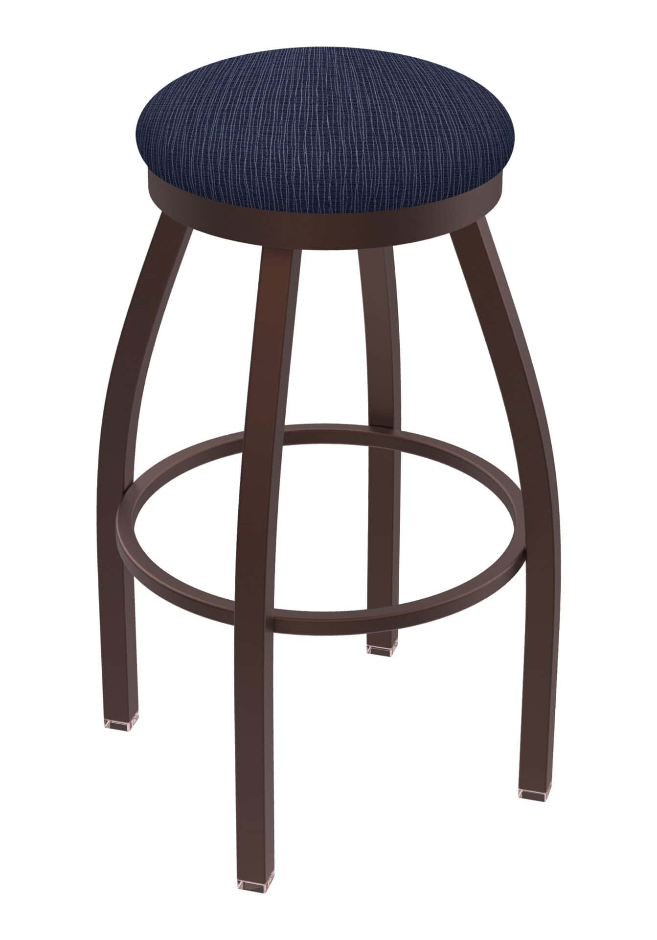 25-Inch Backless Counter Stool with Steel Frame, Bronze Finish, Graph Anchor Seat, and Arched-Leg Base 1 25-Inch Backless Counter Stool with Steel Frame, Bronze Finish, Graph Anchor Seat, and Arched-Leg Base