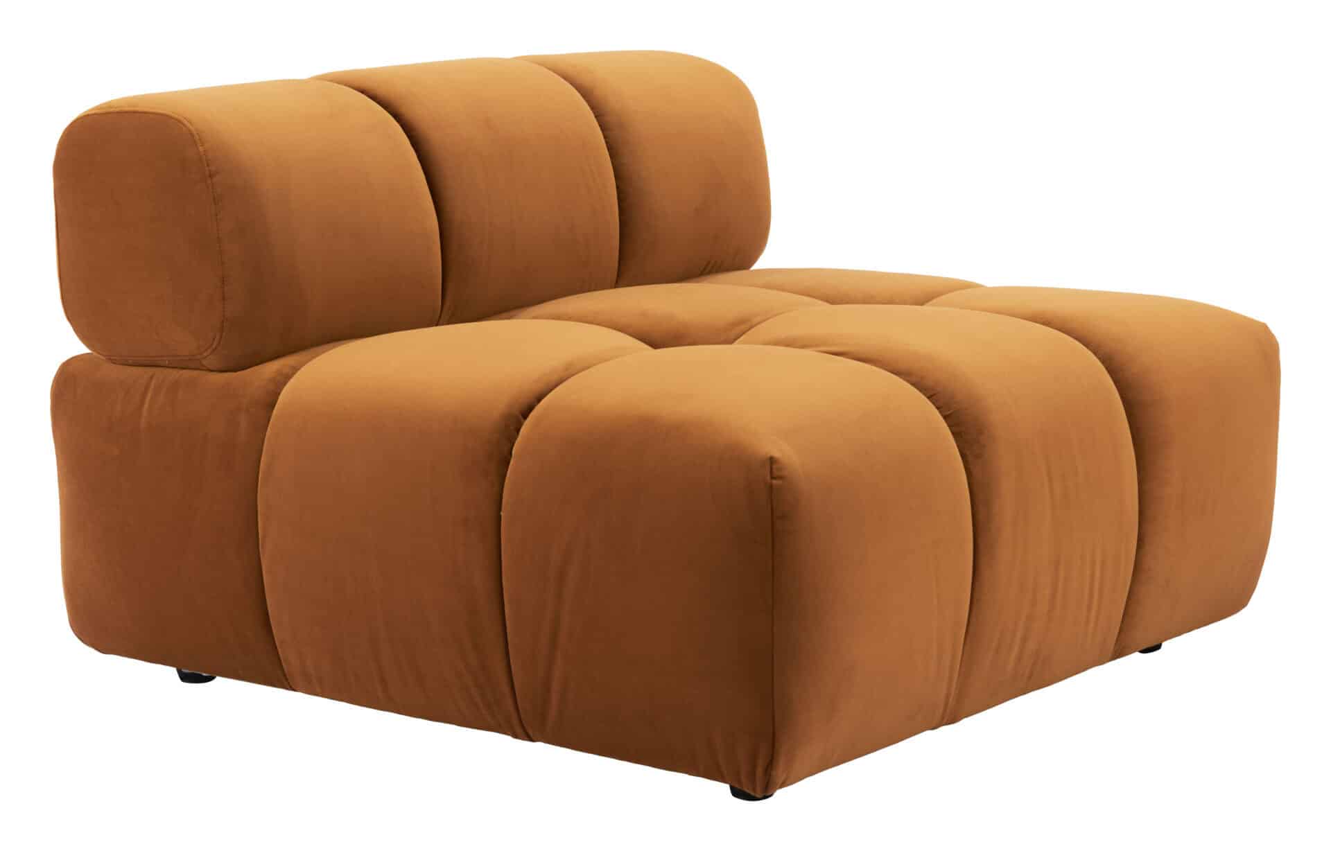 Contemporary Brown Velvet Tufted Chair with Durable Plywood Frame 2 Contemporary Brown Velvet Tufted Chair with Durable Plywood Frame - Image 2