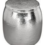 Modern Glam Round Aluminum Side Table