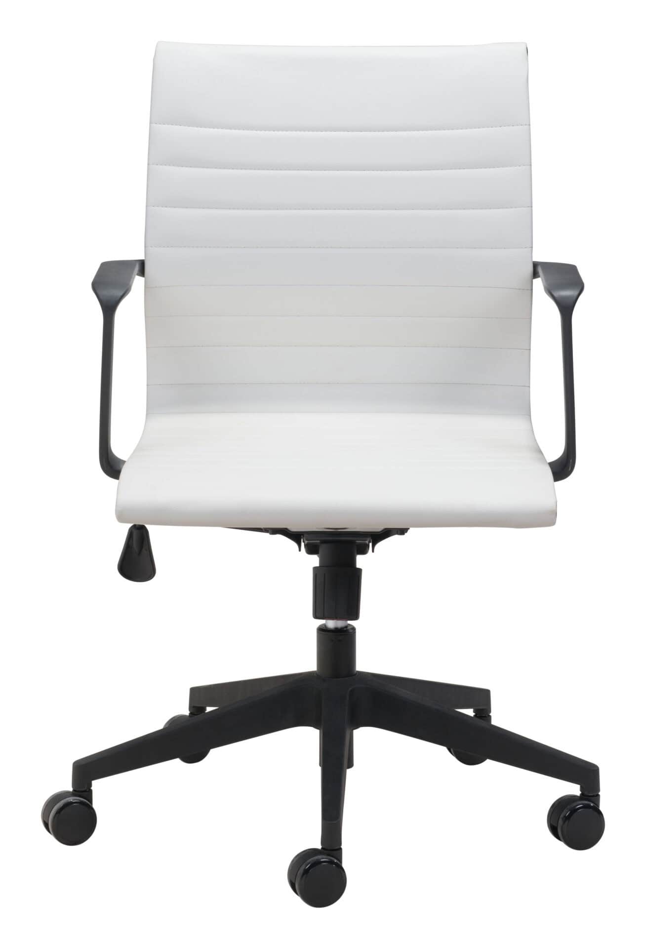 Modern Mid-Century Office Chair with Faux Leather and Adjustable Height 4 Modern Mid-Century Office Chair with Faux Leather and Adjustable Height - Image 4
