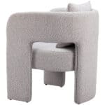 Misty Gray Modern Dining Chair with Armrest Support