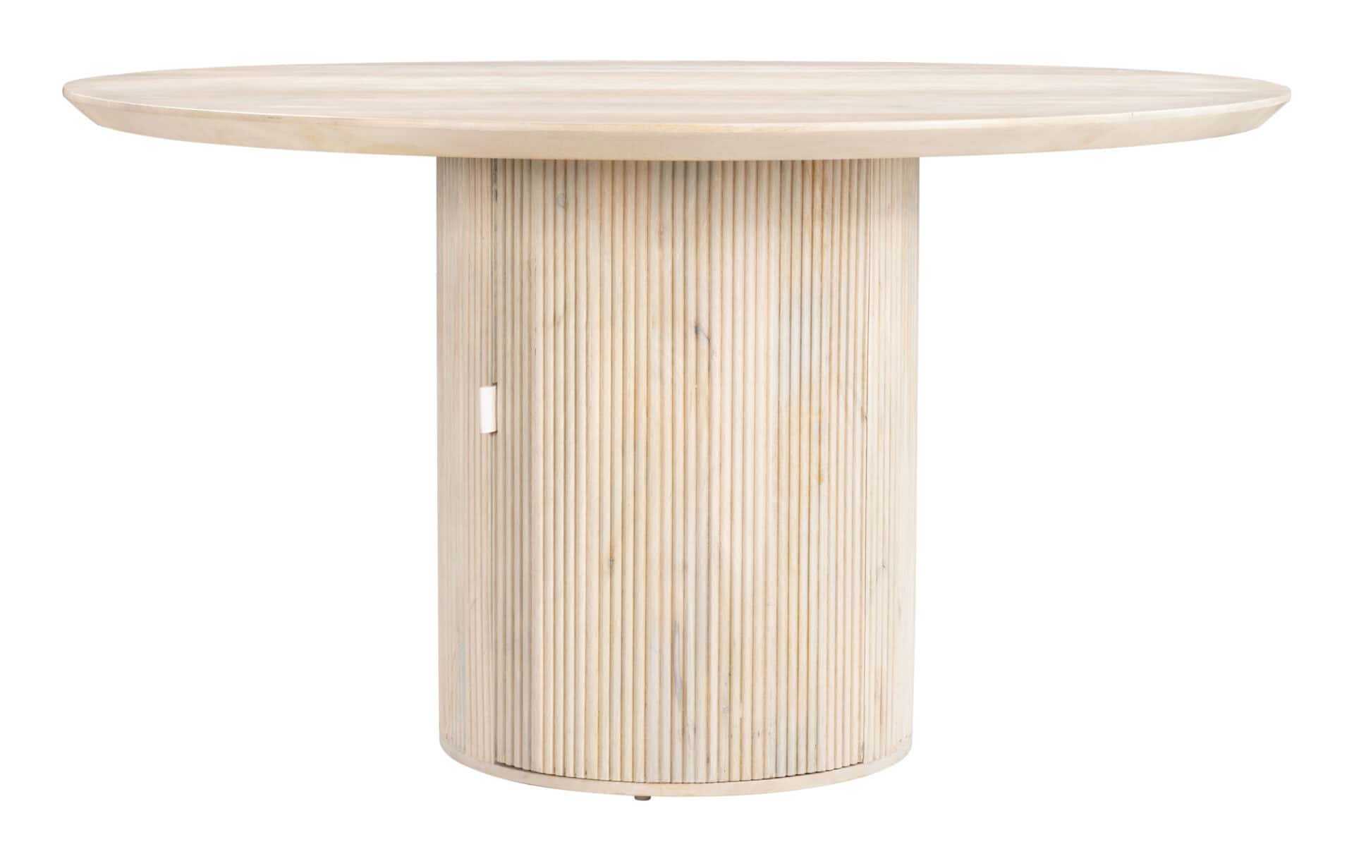 Round Mango Wood Dining Table with Hidden Storage Compartment 6 Round Mango Wood Dining Table with Hidden Storage Compartment - Image 6