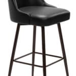 Modern Swivel Barstool with Faux Leather and Bronze Finish 11 Modern Swivel Barstool with Faux Leather and Bronze Finish