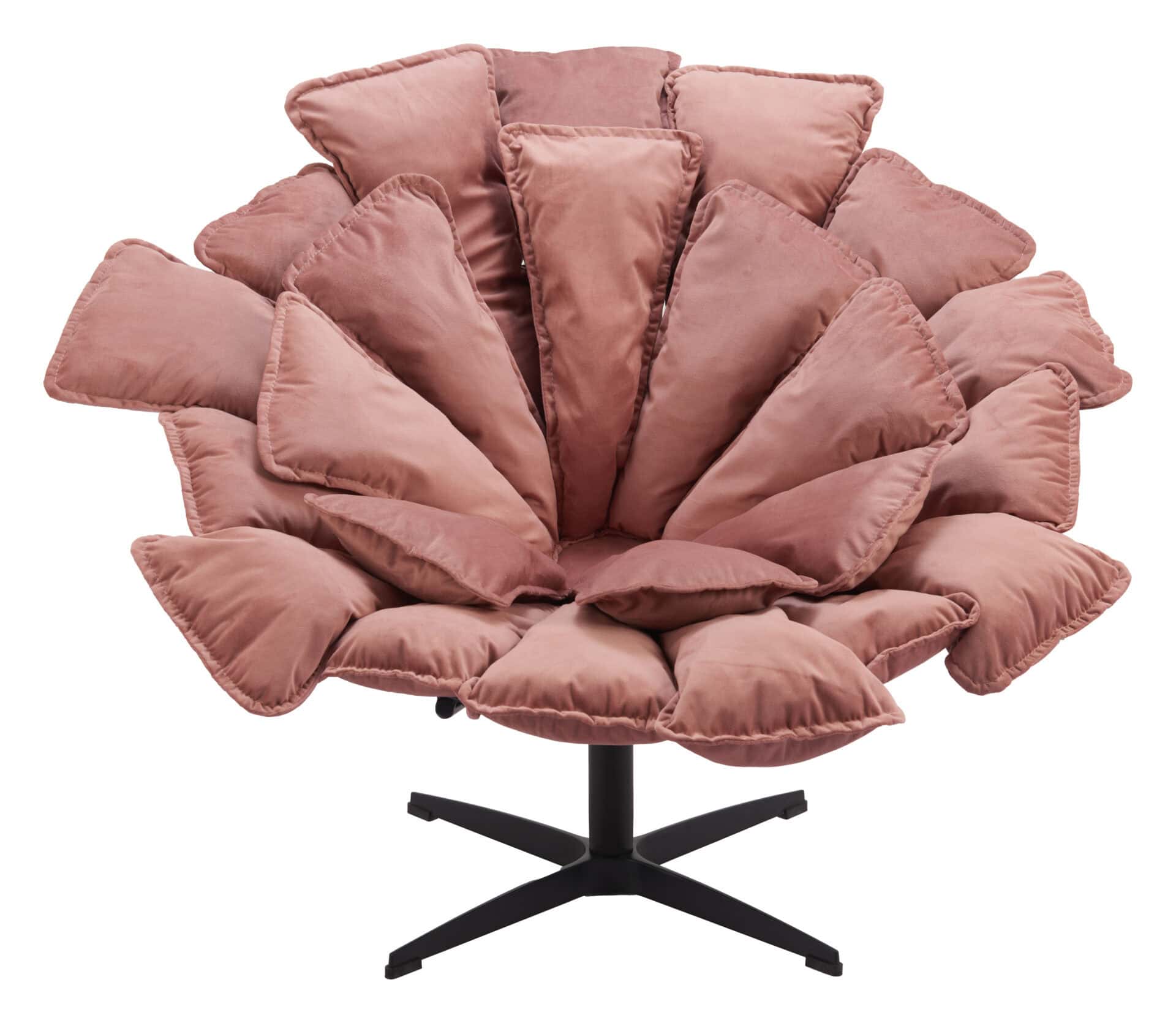 Velvet Swivel Accent Chair with Steel Base and Rubber Feet 3 Velvet Swivel Accent Chair with Steel Base and Rubber Feet - Image 3