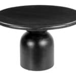 Round Mango Wood Dining Table with Modern Organic Design