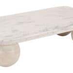 Natural Mango Wood Coffee Table with Marble Top 17 Natural Mango Wood Coffee Table with Marble Top