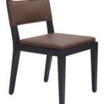 Brown Faux Leather Dining Chair with Wood Frame (Set of 2) 13 Brown Faux Leather Dining Chair with Wood Frame (Set of 2)