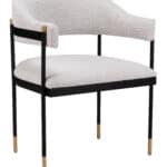 Modern Gray Dining Chair with Plush Teddy Fabric and Steel Frame 12 Modern Gray Dining Chair with Plush Teddy Fabric and Steel Frame