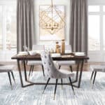 Gray Velvet Tufted Side Chair with Brass Legs (Set of 2) 12 Gray Velvet Tufted Side Chair with Brass Legs (Set of 2)