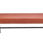 Modern Faux Leather Bench with Integrated Side Table (Seats 2) 9 Modern Faux Leather Bench with Integrated Side Table (Seats 2)