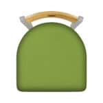 25-Inch Medium Stained Medium Wood Keyhole Back Counter Stool with Steel Frame, Anodized Nickel Finish, Canter Kiwi Green Seat, and Single-Ring Base 8 25-Inch Medium Stained Medium Wood Keyhole Back Counter Stool with Steel Frame, Anodized Nickel Finish, Canter Kiwi Green Seat, and Single-Ring Base