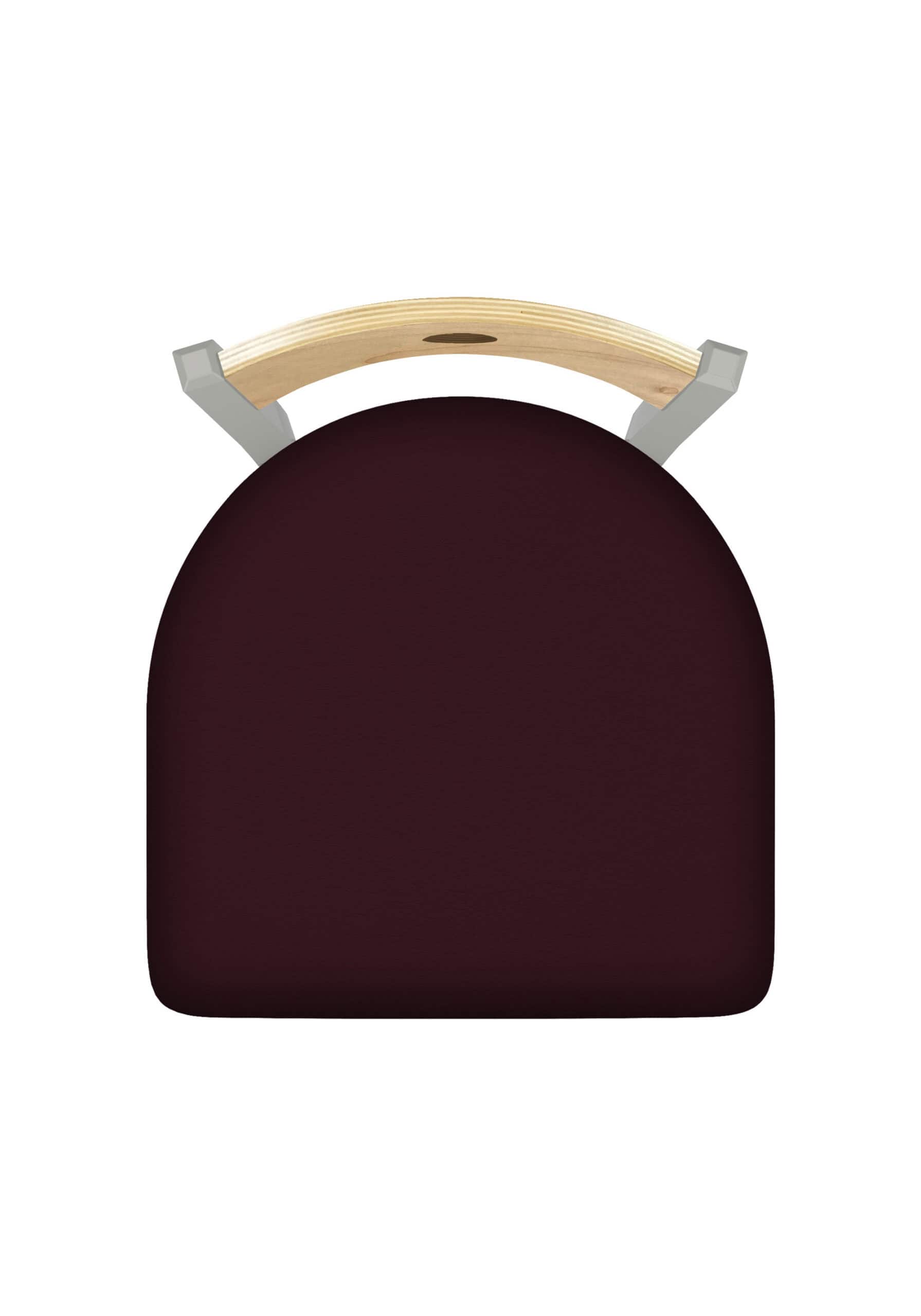 36-Inch Natural Finish Wood Keyhole Back Bar Stool with Steel Frame, Anodized Nickel Finish, Canter Bordeaux Seat, and Single-Ring Base 8 36-Inch Natural Finish Wood Keyhole Back Bar Stool with Steel Frame, Anodized Nickel Finish, Canter Bordeaux Seat, and Single-Ring Base