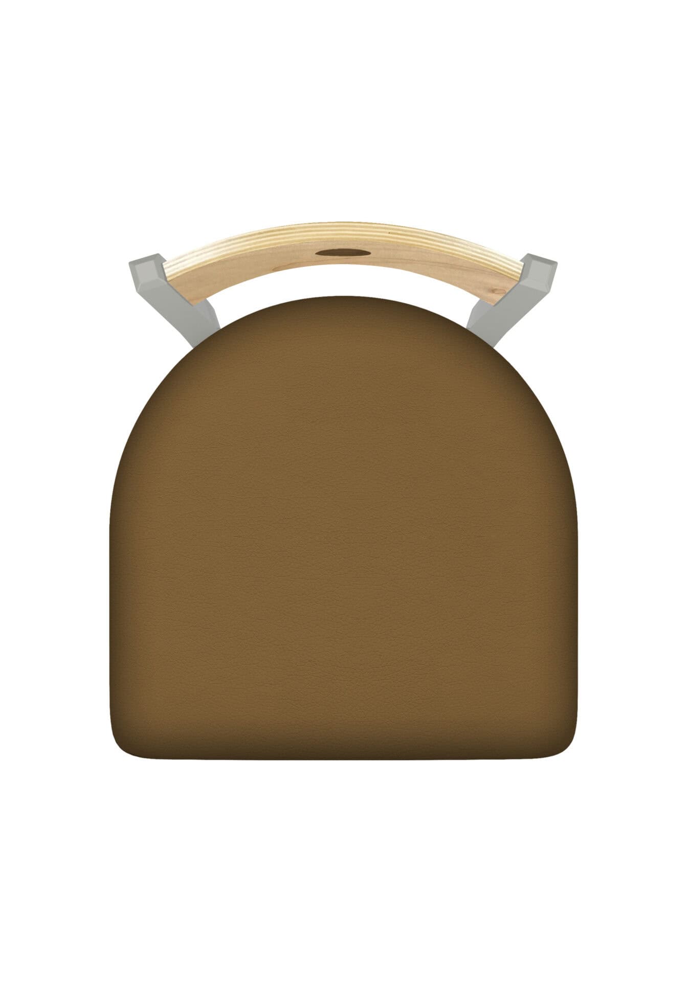 36-Inch Natural Finish Wood Keyhole Back Bar Stool with Steel Frame, Anodized Nickel Finish, Canter Saddle Seat, and Single-Ring Base 3 36-Inch Natural Finish Wood Keyhole Back Bar Stool with Steel Frame, Anodized Nickel Finish, Canter Saddle Seat, and Single-Ring Base - Image 3