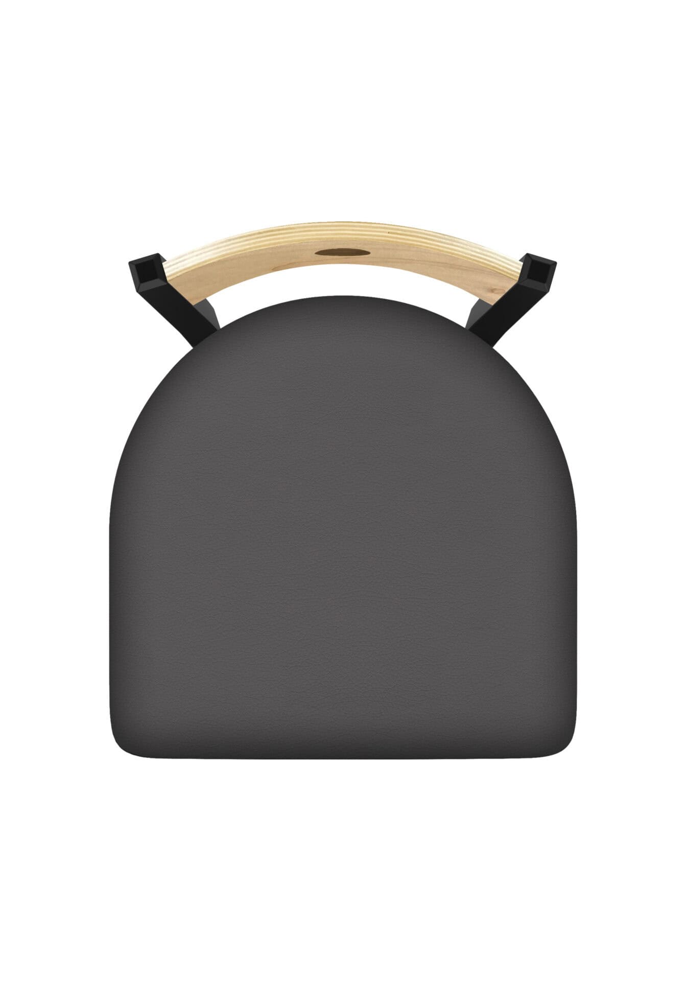 36-Inch Natural Finish Wood Keyhole Back Bar Stool with Steel Frame, Black Wrinkle Finish, Canter Storm Seat, and Single-Ring Base 3 36-Inch Natural Finish Wood Keyhole Back Bar Stool with Steel Frame, Black Wrinkle Finish, Canter Storm Seat, and Single-Ring Base - Image 3