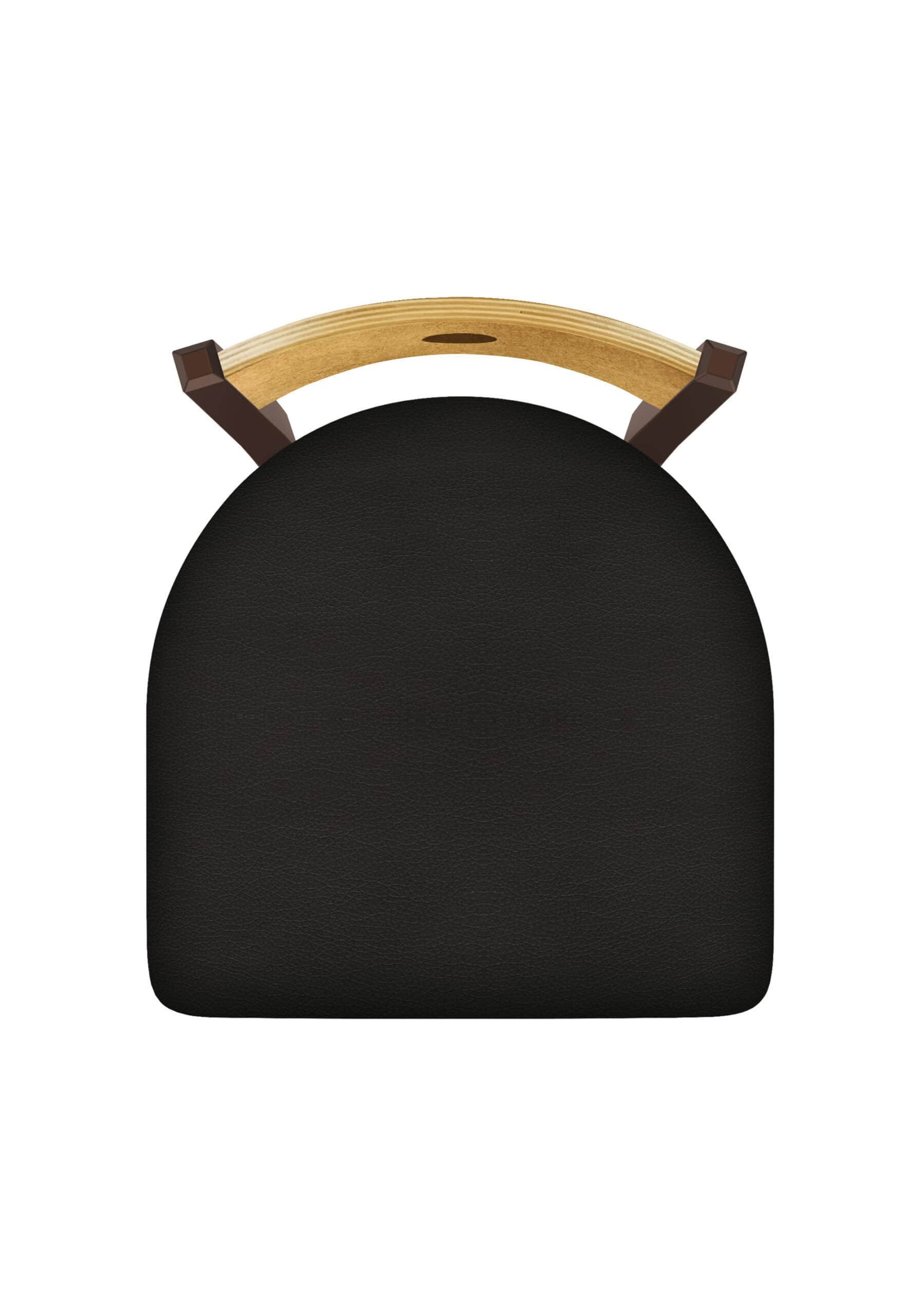 36-Inch Medium Stained Medium Wood Keyhole Back Bar Stool with Steel Frame, Bronze Finish, Canter Espresso Seat, and Single-Ring Base 8 36-Inch Medium Stained Medium Wood Keyhole Back Bar Stool with Steel Frame, Bronze Finish, Canter Espresso Seat, and Single-Ring Base