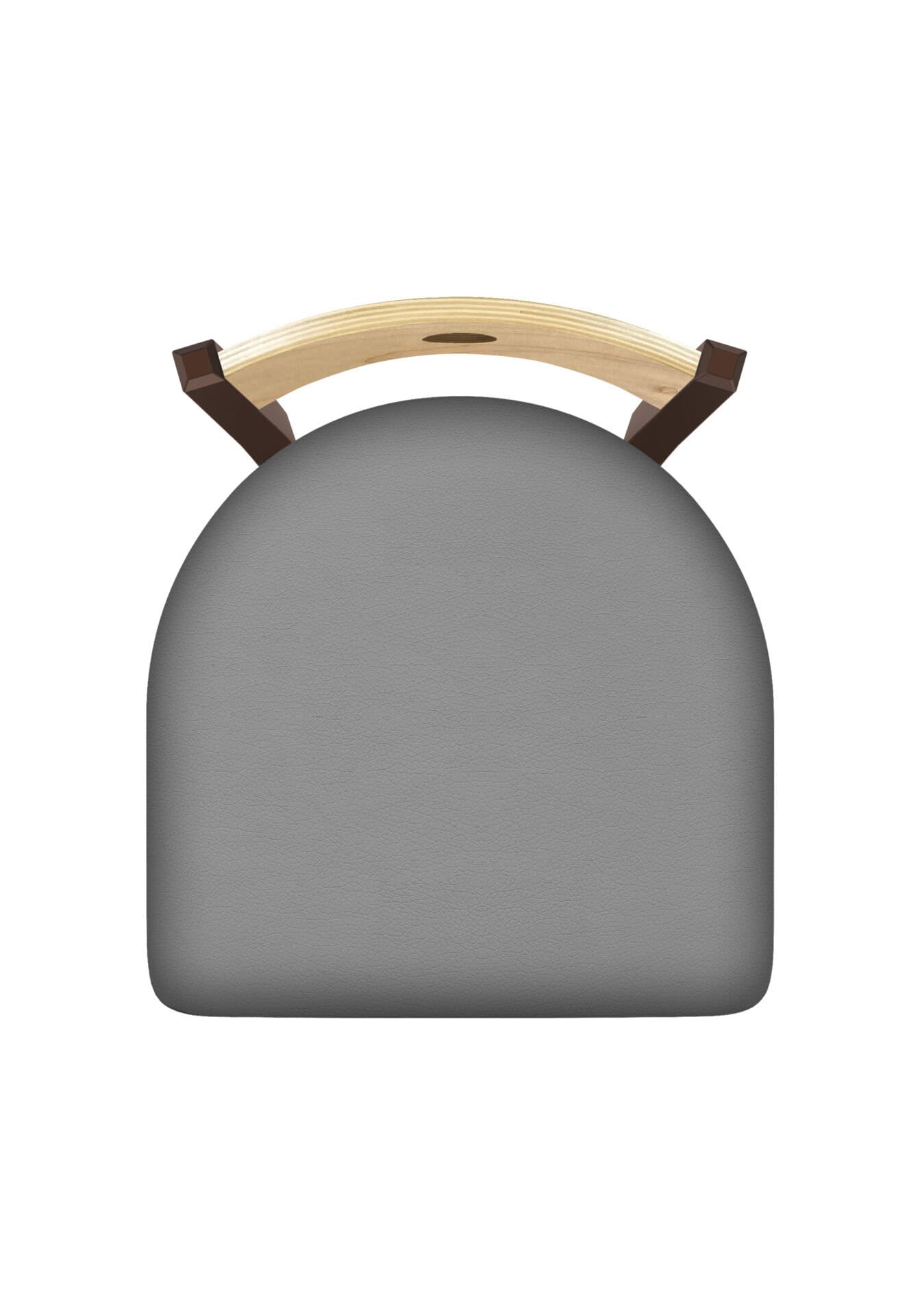 36-Inch Natural Finish Wood Keyhole Back Bar Stool with Steel Frame, Bronze Finish, Canter Folkstone Grey Seat, and Single-Ring Base 3 36-Inch Natural Finish Wood Keyhole Back Bar Stool with Steel Frame, Bronze Finish, Canter Folkstone Grey Seat, and Single-Ring Base - Image 3