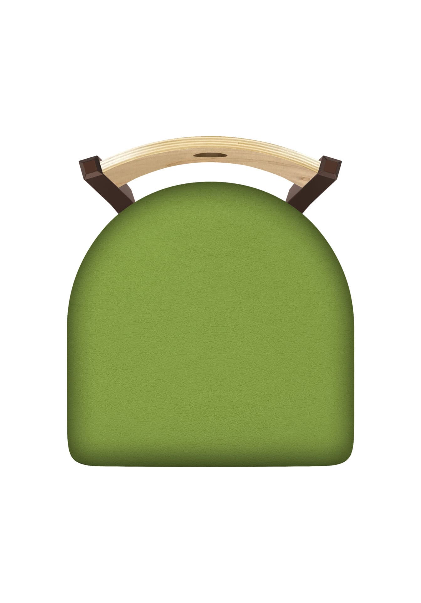 36-Inch Natural Finish Wood Keyhole Back Bar Stool with Steel Frame, Bronze Finish, Canter Kiwi Green Seat, and Single-Ring Base 3 36-Inch Natural Finish Wood Keyhole Back Bar Stool with Steel Frame, Bronze Finish, Canter Kiwi Green Seat, and Single-Ring Base - Image 3