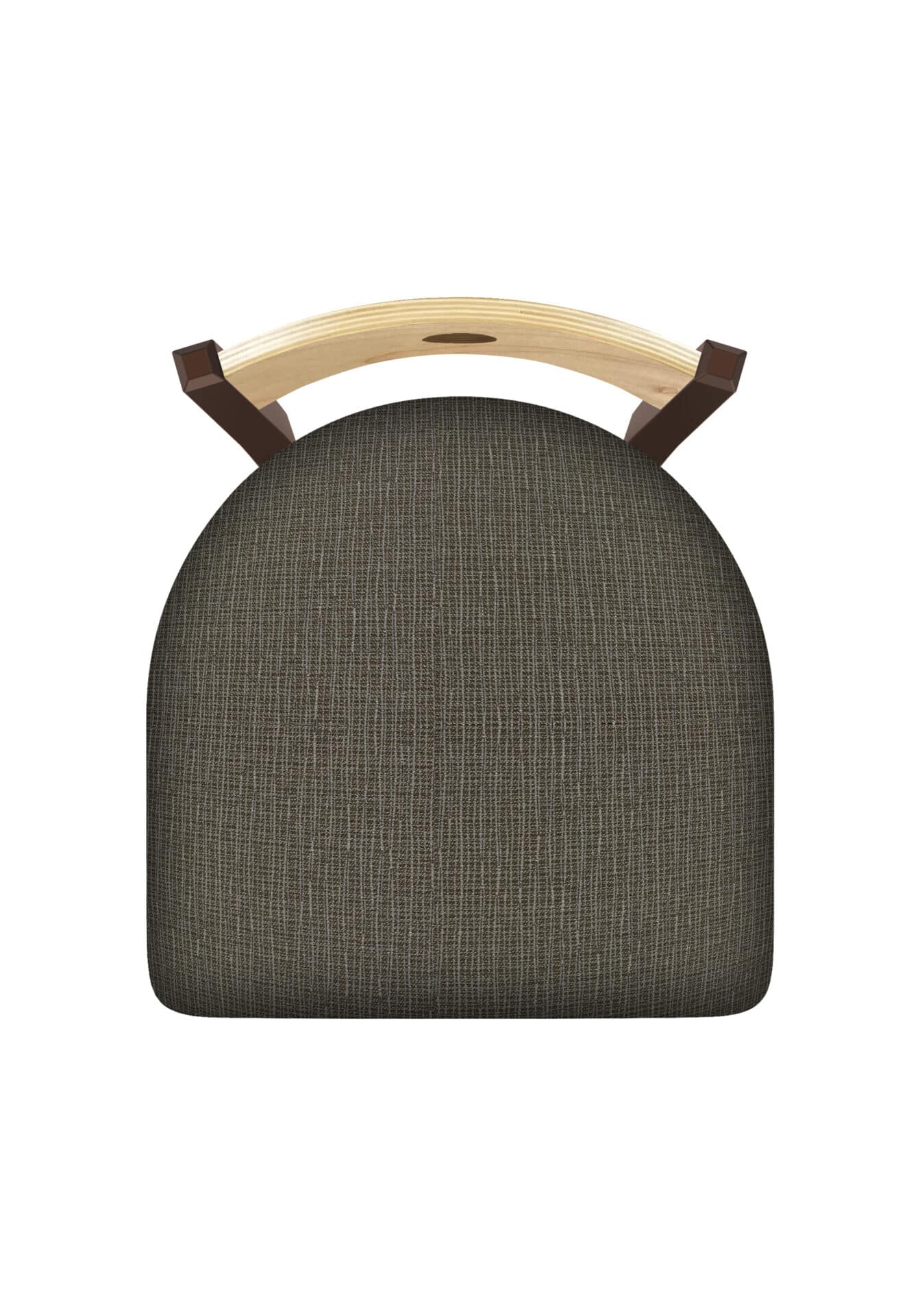 36-Inch Natural Finish Wood Keyhole Back Bar Stool with Steel Frame, Bronze Finish, Graph Chalice Seat, and Single-Ring Base 3 36-Inch Natural Finish Wood Keyhole Back Bar Stool with Steel Frame, Bronze Finish, Graph Chalice Seat, and Single-Ring Base - Image 3