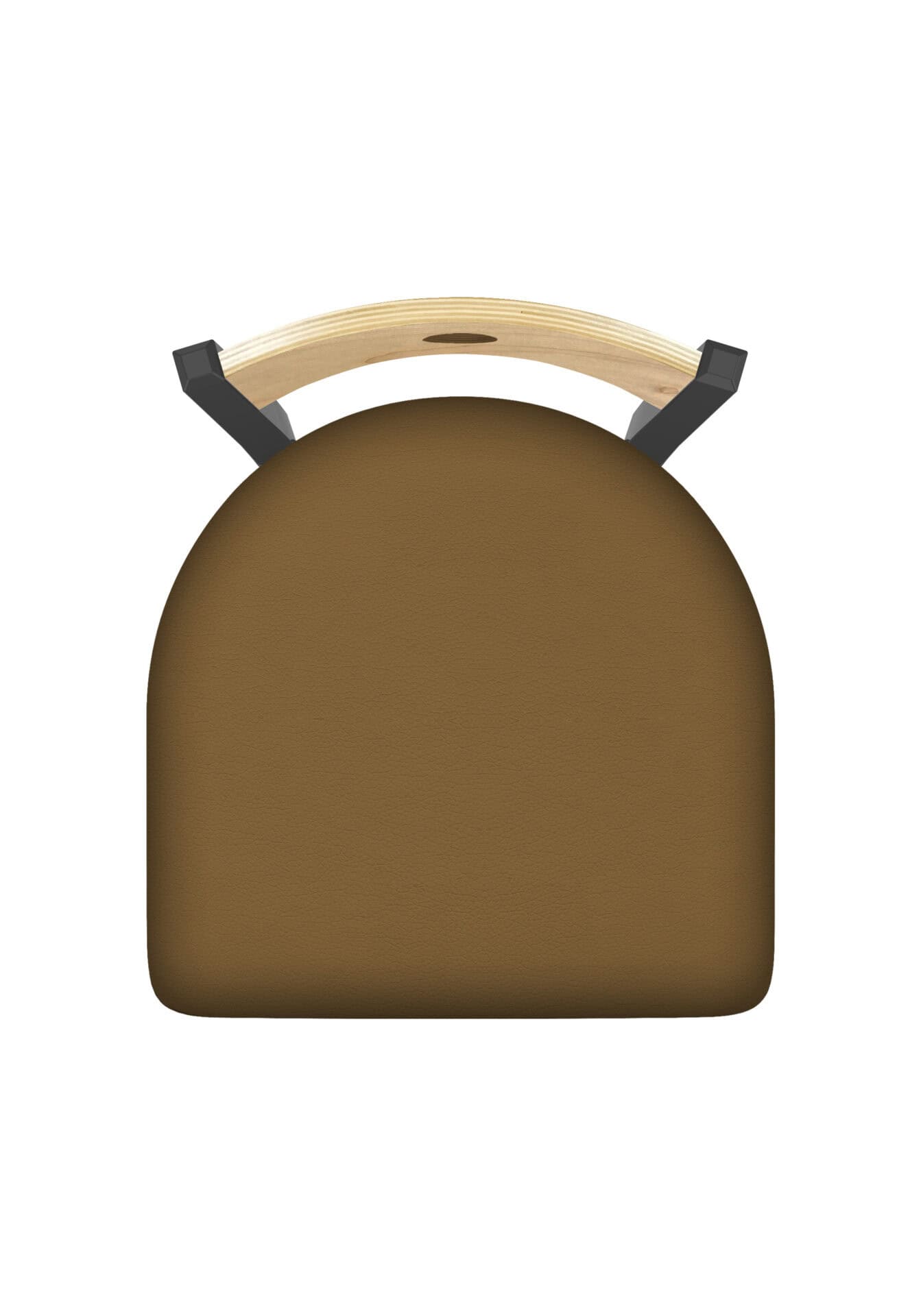 36-Inch Natural Finish Wood Keyhole Back Bar Stool with Steel Frame, Pewter Finish, Canter Saddle Seat, and Single-Ring Base 3 36-Inch Natural Finish Wood Keyhole Back Bar Stool with Steel Frame, Pewter Finish, Canter Saddle Seat, and Single-Ring Base - Image 3