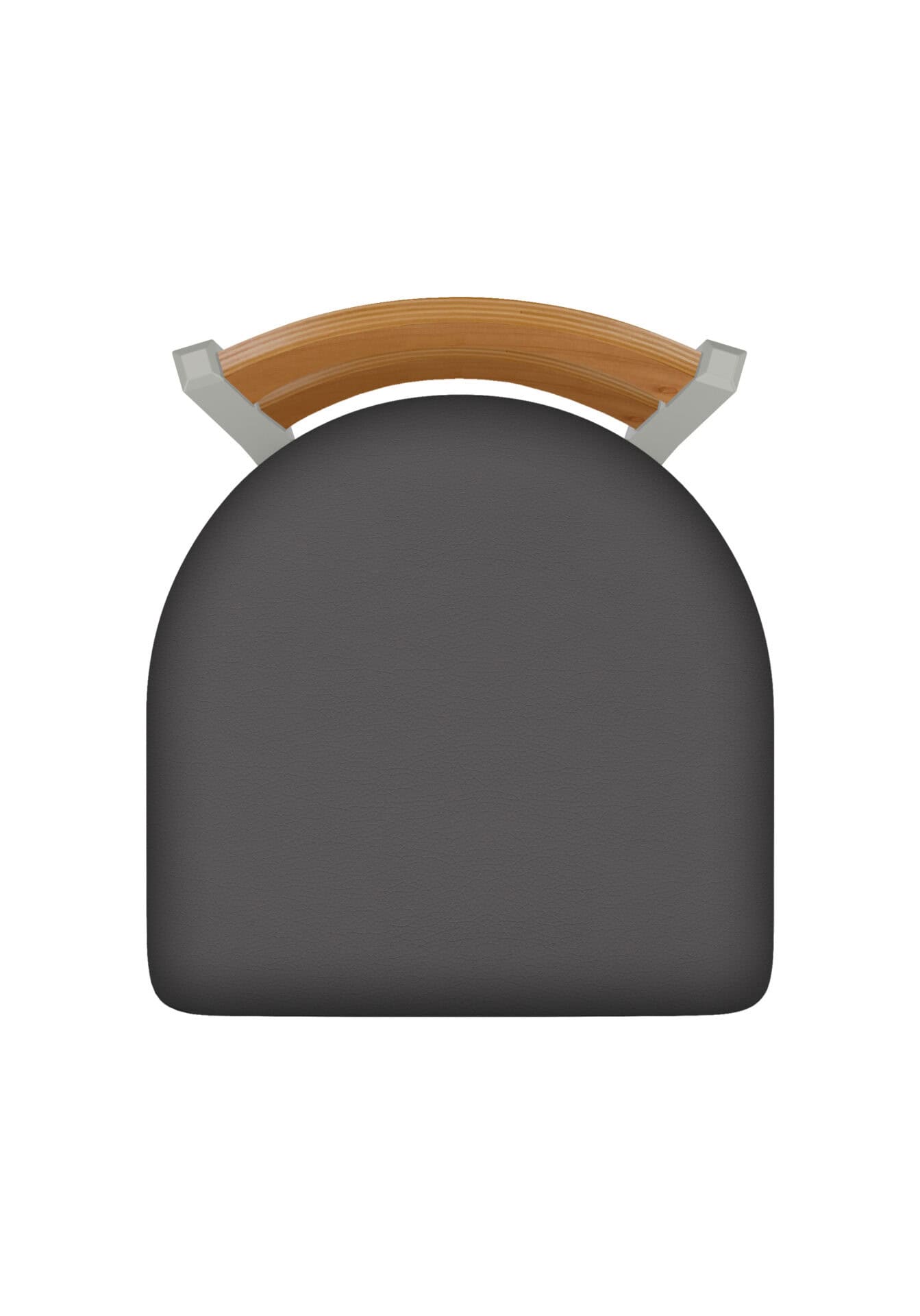 25-Inch Medium Two-Slat Back Counter Stool with Steel Frame, Anodized Nickel Finish, Canter Storm Seat, and Single-Ring Base 3 25-Inch Medium Two-Slat Back Counter Stool with Steel Frame, Anodized Nickel Finish, Canter Storm Seat, and Single-Ring Base - Image 3