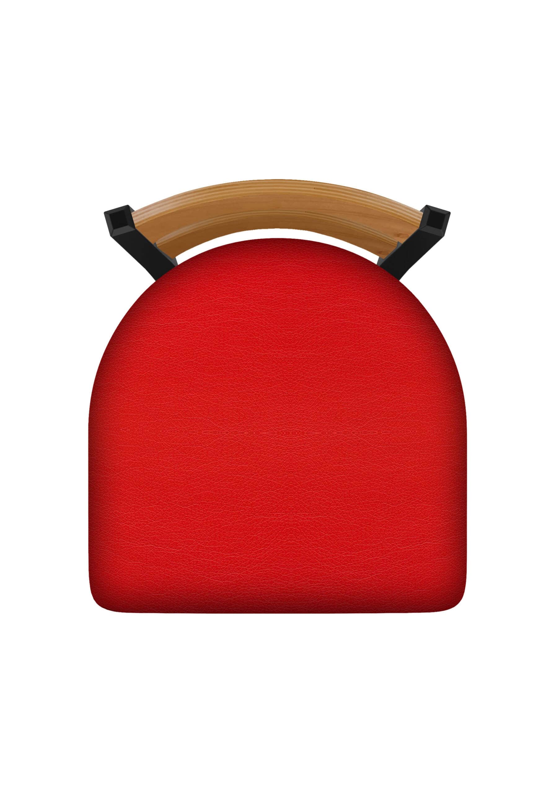 36-Inch Medium Two-Slat Back Bar Stool with Steel Frame, Black Wrinkle Finish, Canter Red Seat, and Single-Ring Base 8 36-Inch Medium Two-Slat Back Bar Stool with Steel Frame, Black Wrinkle Finish, Canter Red Seat, and Single-Ring Base