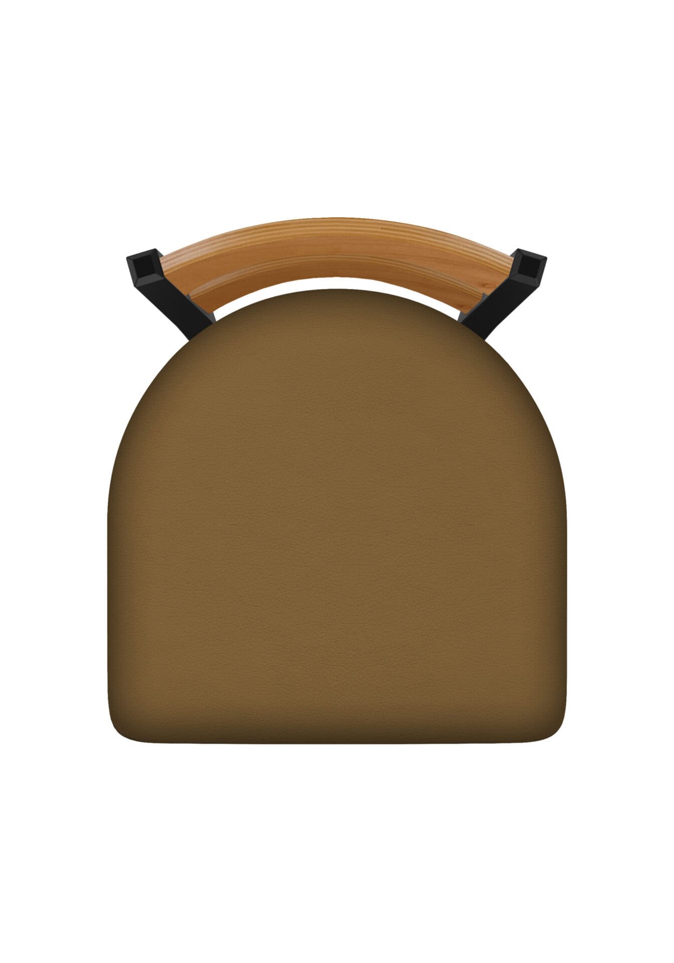 36-Inch Medium Two-Slat Back Bar Stool with Steel Frame, Black Wrinkle Finish, Canter Saddle Seat, and Single-Ring Base 3 36-Inch Medium Two-Slat Back Bar Stool with Steel Frame, Black Wrinkle Finish, Canter Saddle Seat, and Single-Ring Base - Image 3