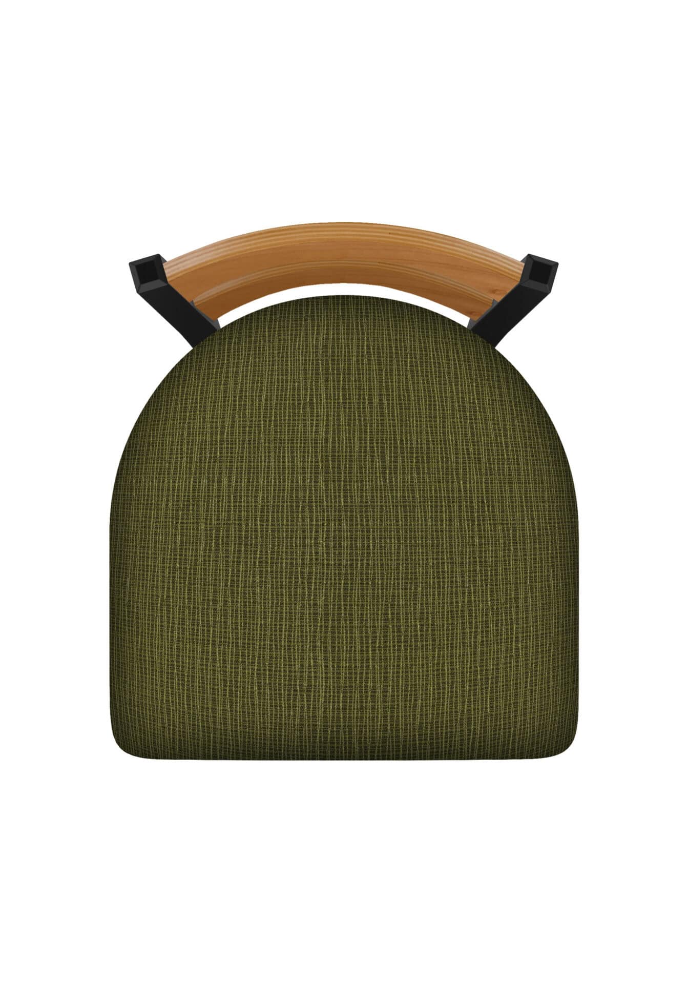 36-Inch Medium Two-Slat Back Bar Stool with Steel Frame, Black Wrinkle Finish, Graph Parrot Seat, and Single-Ring Base 3 36-Inch Medium Two-Slat Back Bar Stool with Steel Frame, Black Wrinkle Finish, Graph Parrot Seat, and Single-Ring Base - Image 3